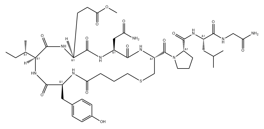 1-butyric-4-L-glutamic-1-carbaoxytocin, methyl ester Structure