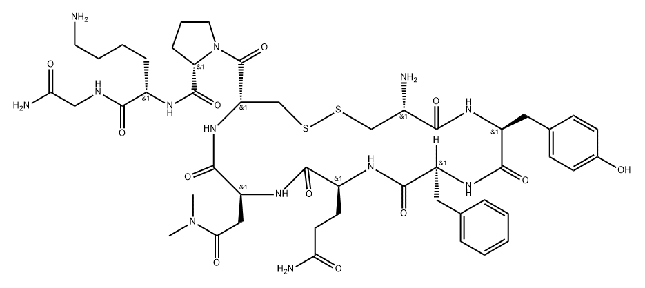 вазопрессин, (5-(N(4),N(4)-диметил-Asn)-8-Lys)- структурированное изображение