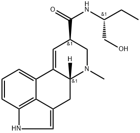 Ergoline-8-carboxamide, 9,10-didehydro-N-[(1R)-1-(hydroxymethyl)propyl]-6-methyl-, (8β)- 구조식 이미지