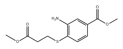 Benzoic acid, 3-amino-4-[(3-methoxy-3-oxopropyl)thio]-, methyl ester Structure