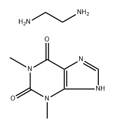 1H-Purine-2,6-dione, 3,9-dihydro-1,3-dimethyl-, compd. with 1,2-ethanediamine, hydrate (2:1:) Structure