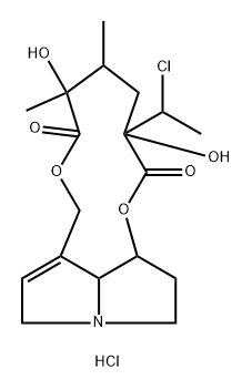 Senecionan-11,16-dione, 20-chloro-15,20-dihydro-12,15-dihydroxy-, hydrochloride, (15α,20R)- (9CI) 구조식 이미지
