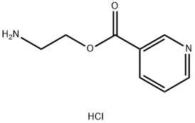 3-Pyridinecarboxylic acid, 2-aminoethyl ester, hydrochloride (1:1) Structure