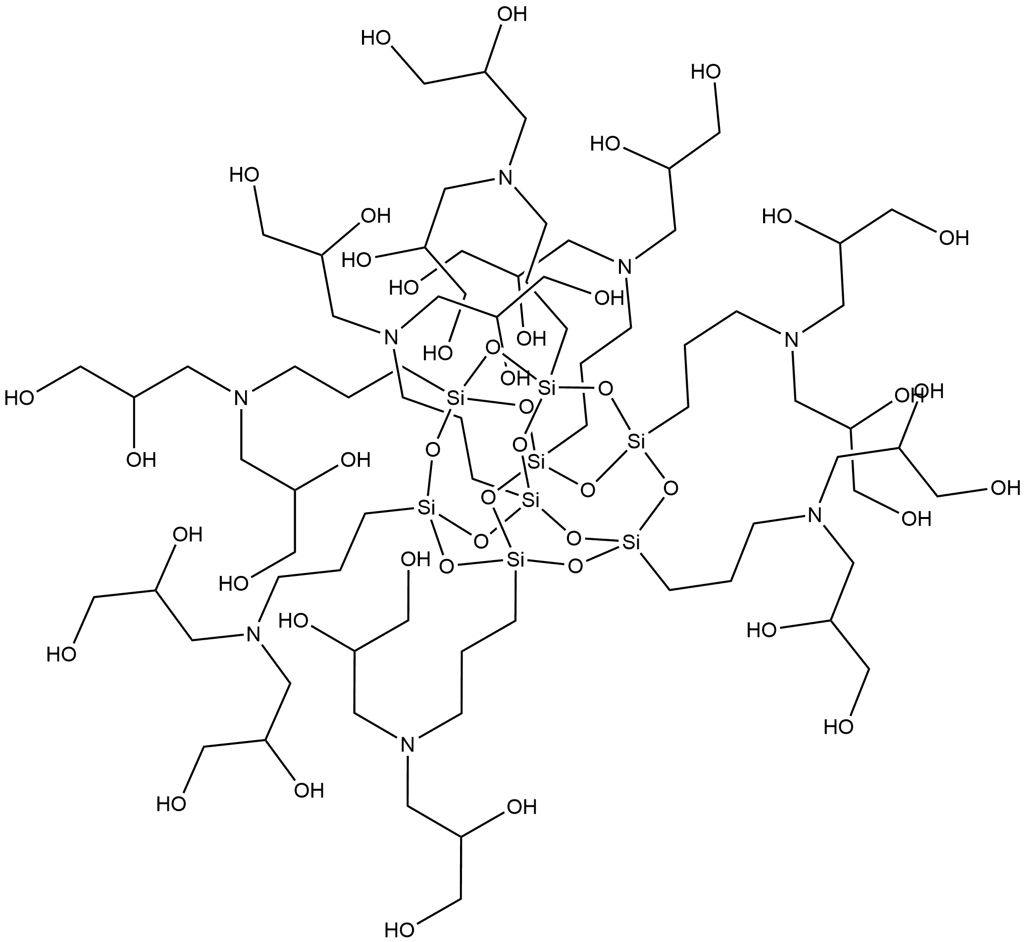 1,2-Propanediol, 3,3',3'',3''',3'''',3''''',3'''''',3''''''',3'''''''',3''''''''',3'''''''''',3''''''''''',3'''''''''''',3''''''''''''',3'''''''''''''',3'''''''''''''''-[pentacyclo[9.5.1.13,9.15,15.17,13]octasiloxane-1,3,5,7,9,11,13,15-octayloctakis(3,1-p Structure