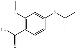 2-Methoxy-4-[(1-methylethyl)thio]benzoic acid Structure