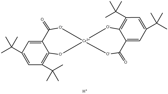 hydrogen bis[3,5-di-tert-butylsalicylato(2-)-O1,O2]chromate(1-) Structure