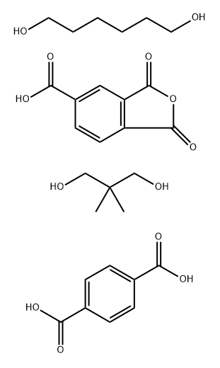 1,4-벤젠디카르복실산,1,3-디히드로-1,3-디옥소-5-이소벤조푸란카르복실산,2,2-디메틸-1,3-프로판디올및1,6-헥산디올중합체 구조식 이미지