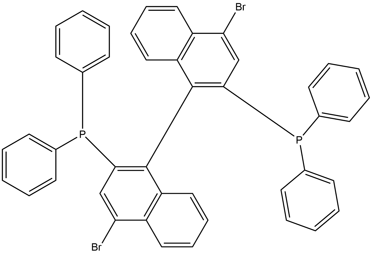 Phosphine, 1,1'-[(1R)-4,4'-dibromo[1,1'-binaphthalene]-2,2'-diyl]bis[1,1-diphenyl- Structure