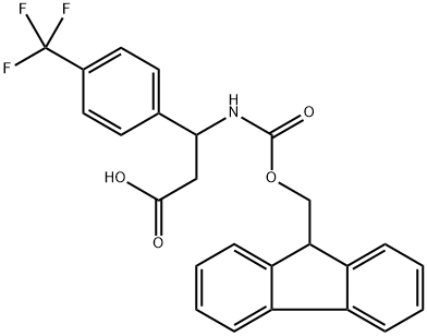 3-(9H-fluoren-9-ylmethoxy)carbonyl]amino}-3-(4-trifluoromethyl-phenyl)-propanoic acid 구조식 이미지