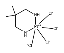 테트라클로로(2,2-디메틸-1,3-프로판디아민-N,N')백금 구조식 이미지