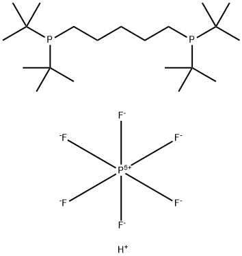 Phosphate(1-), hexafluoro-, hydrogen, compd. with 1,5-pentanediylbis[bis(1,1-dimethylethyl)phosphine] (2:1) (9CI) Structure