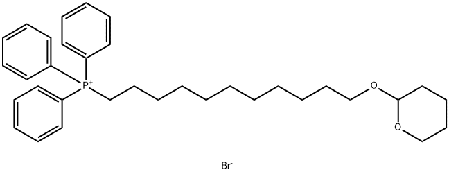 Phosphonium, triphenyl[11-[(tetrahydro-2H-pyran-2-yl)oxy]undecyl]-, bromide (1:1) Structure