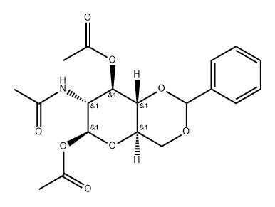 2-acetamido-2-deoxy-1,3-di-O- acetyl-4,6-O-benzylidene-D-glu- copyranose Structure