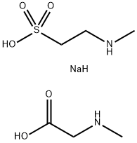 Glycine, N-methyl-, N-C10-18-fatty acyl derivs., compds. with 2-(methylamino)ethanesulfonic acid monosodium salt 구조식 이미지