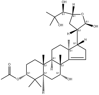 (13S,17S,20S,21R,23R,24S)-21,23-Epoxy-4,4,8-trimethyl-5α-cholest-14-ene-3α,7α,21,24,25-pentol 3-acetate 구조식 이미지