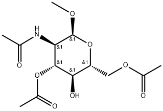 Methyl 2-acetamido-3,6-di-O-acetyl-2-deoxy-α-D-glucopyranoside Structure