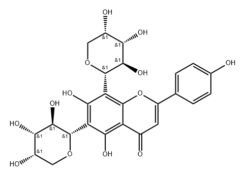 6,8-Di-C-α-L-arabinopyranosyl apigenin Structure