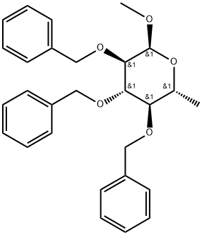 α-D-Glucopyranoside, methyl 6-deoxy-2,3,4-tris-O-(phenylmethyl)- 구조식 이미지