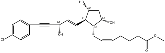 (Z)-7-[(1R)-2β-[(E,S)-5-(4-Chlorophenyl)-3-hydroxy-1-penten-4-ynyl]-3α,5α-dihydroxycyclopentan-1α-yl]-5-heptenoic acid methyl ester Structure