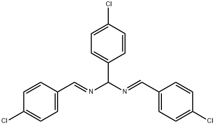 Methanediamine, 1-(4-chlorophenyl)-N,N'-bis[(4-chlorophenyl)methylene]-, [N(E),N'(E)]- 구조식 이미지