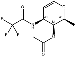 4-O-acetyl-1,5-anhydro-2,3,6-trideoxy-3-trifluoroacetamidohex-1-enitol Structure