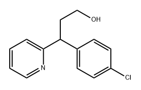 3-(p-Chlorophenyl)-3-(2-pyridyl)propanol 구조식 이미지