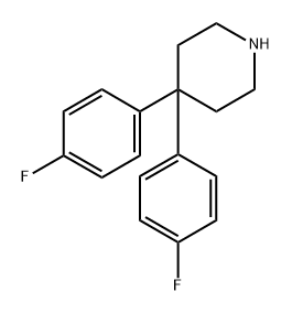 4,4-bis(4-fluorophenyl)piperidine Structure