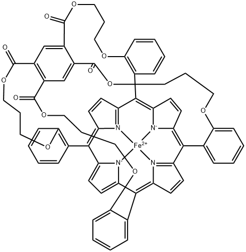 5,10,15,20-피로멜리토일(테트라키스-(2-옥시프로폭시페닐))포르피린 구조식 이미지