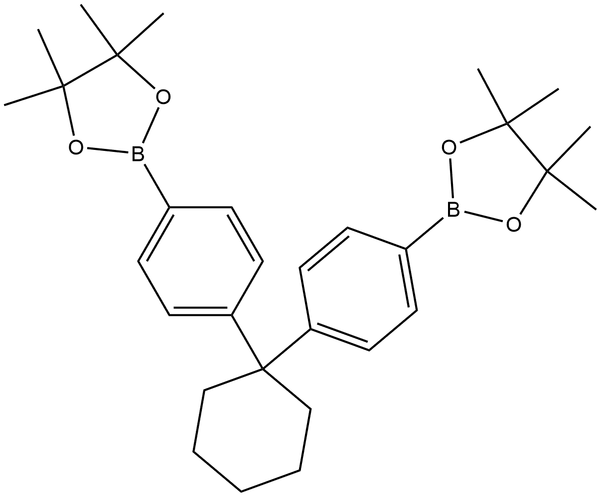 1,3,2-Dioxaborolane, 2,2'-(cyclohexylidenedi-4,1-phenylene)bis[4,4,5,5-tetramethyl- (9CI) Structure