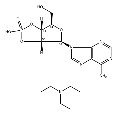 adenosine cyclic 2',3'-(hydrogen phosphate), compound with triethylamine (1:1)  Structure