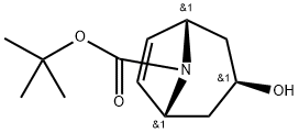 8-Azabicyclo[3.2.1]oct-6-ene-8-carboxylic acid, 3-hydroxy-, 1,1-dimethylethyl ester, (3-exo)- Structure