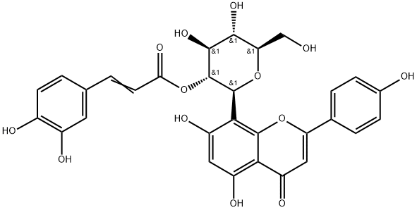 Orientin 2''-O-p-trans-couMarate 구조식 이미지