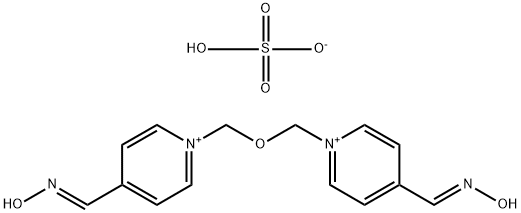 Pyridinium, 1,1'-[oxybis(methylene)]bis[4-[(hydroxyimino)methyl]-, sulfate (1:2) (salt) (9CI) 구조식 이미지