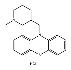 10H-Phenothiazine, 10-[(1-methyl-3-piperidinyl)methyl]-, hydrochloride (1:) Structure