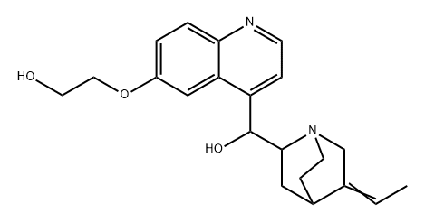 α-(5-Ethylidene-2-quinuclidinyl)-6-(2-hydroxyethoxy)-4-quinolinemethanol Structure