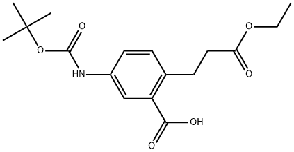 1-Ethyl 2-carboxy-4-[[(1,1-dimethylethoxy)carbonyl]amino]benzenepropanoate 구조식 이미지