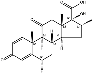 Androsta-1,4-diene-17-carboxylic acid, 6,9-difluoro-17-hydroxy-16-methyl-3,11-dioxo-, (6α,16α,17α)- (9CI) Structure