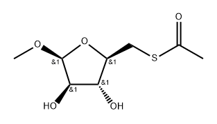 ba-L-Arabinofuranoside, methyl 5-thio-, 5-acetate (9CI) Structure