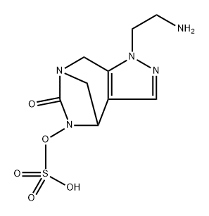 1-(2-Aminoethyl)-1,4,5,8-tetrahydro-5- (sulfooxy)-6H-4,7-methanopyrazolo[3,4-e][1, 3]diazepin-6-one Structure