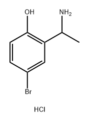 2-(1-aminoethyl)-4-bromophenol  hydrochloride Structure