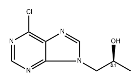 9H-Purine-9-ethanol, 6-chloro-α-methyl-, (αS)- Structure