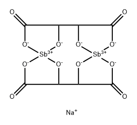 Butanedioic acid, 2,3-dihydroxy-, antimony complex, (R*,R*)- Structure