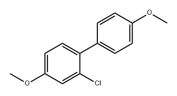 2-Chloro-4,4'-dimethoxy-1,1'-biphenyl 구조식 이미지