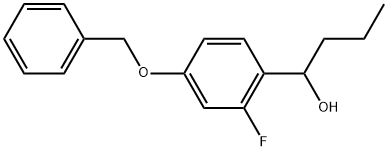 2-Fluoro-4-(phenylmethoxy)-α-propylbenzenemethanol Structure