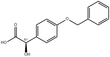 Benzeneacetic acid, α-hydroxy-4-(phenylmethoxy)-, (αR)- Structure