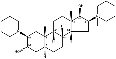 Piperidinium, 1-[(2β,3α,5α,16β,17β)-3,17-dihydroxy-2-(1-piperidinyl)androstan-16-yl]-1-methyl- Structure