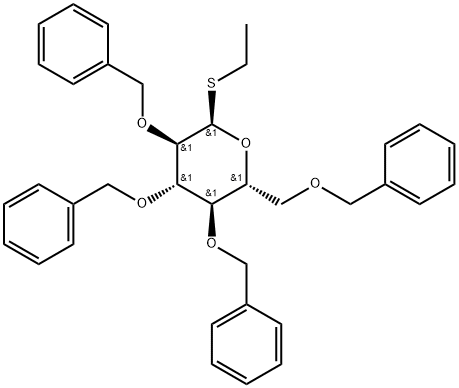 α-D-Glucopyranoside, ethyl 2,3,4,6-tetrakis-O-(phenylmethyl)-1-thio- Structure