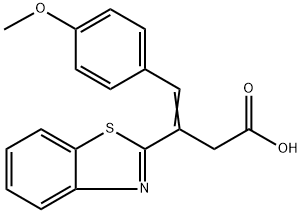 3-(1,3-Benzothiazol-2-yl)-4-(4-methoxyphenyl)but-3-enoic acid 구조식 이미지