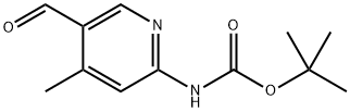 (5-Formyl-4-methyl-pyridin-2-yl)-carbamic acid tert-butyl ester Structure