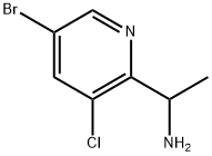 2-Pyridinemethanamine, 5-bromo-3-chloro-α-methyl- 구조식 이미지